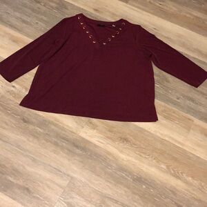 Tahari Maroon Top